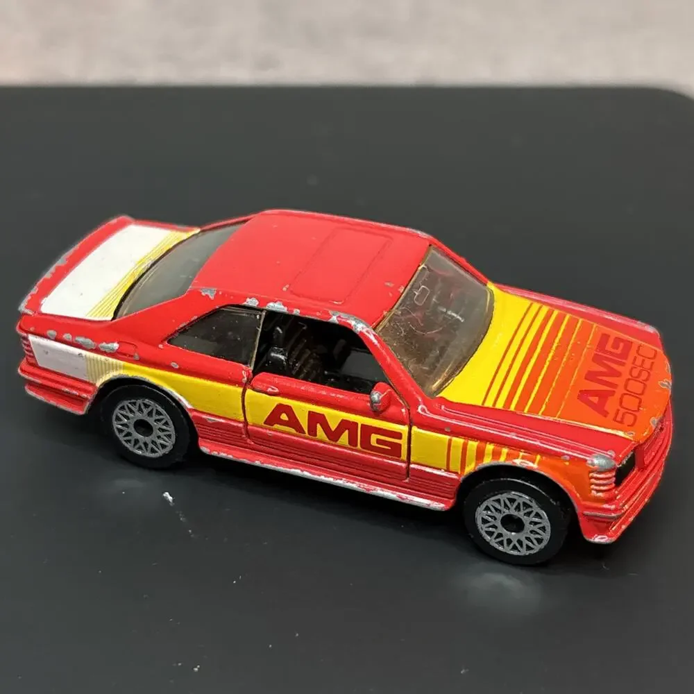 1984 Matchbox Mercedes Benz 500 SEC AMG Rare Color Change Wheels Doors Open VTG